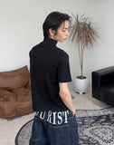 Ferrer Ribbed Half Zip-Up Short Sleeve Tee
