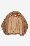 Luna detachable hood loose fur jacket