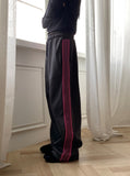 Lat tape line color matching wide training pants
