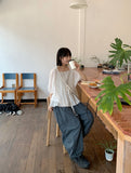 Nanako Summer Ribbon Puff Short Sleeve Bolero Knit Cardigan