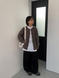 [Unisex] Acolta Bokashi Over Round Knit Cardigan