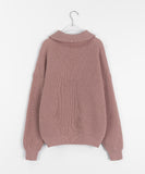 Kokio high neck half zip-up over knit