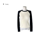 Dutz Raglan Color Matching Slim Fit Long Sleeve Knit