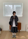 [unisex] Horiring Punching Stripe Over Cardigan