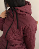 Monning String Two-Way Hooded Overfit Lightweight Padding Jumper