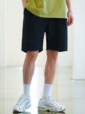 Pleat pigment washing short pants