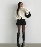 Year-End Party Look Mood Wool Luxury Short Pants