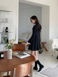 Cren Shirring Pleats Mini One Piece
