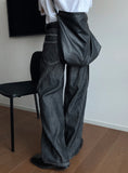 Linen denim wide