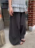 Chier Belt Set Cotton Wide Banding Pants