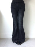 Tet Denim Washing Low-Rise Bootcut Pants