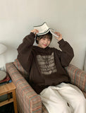 [unisex] Pikuyo printing brushed over hoodie
