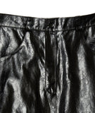 Crack Leather Maxi Skirt