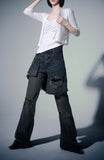 Layered Flare Jeans