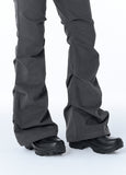 Shirring bootscut pants