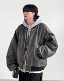 Chrissy leather MA-1 padded jumper