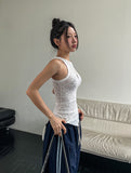 China lace hook slit sleeveless