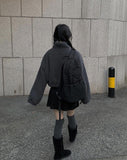 On the padded backpack