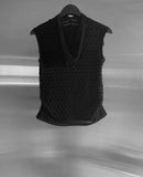 Veil Lace Cowl Neck Hooded Sleeveless