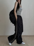 Berry Parachute Track Banding Pants