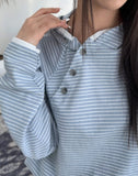 Lucael diagonal button hoodie
