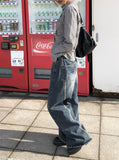 Ito Double Pocket Cutout Washing Wide Denim Pants