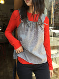 Mejini Color Tencel Basic Long Sleeve Tee
