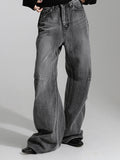 Gray Pin Wide Denim