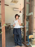 Hyori Frill Dot Sleeveless Cardigan Set