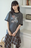 Sweet Kitty Pigment Ringer Tee
