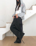 Merby Dot Ribbon Banding Strap Cutout Training Long Pants