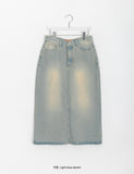 Palmi Washing Denim Long Skirt