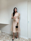 Kesia Heart Neck Puff One Piece