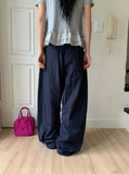 [unisex] Hippie Pintuck String Parachute Wide Banding Pants
