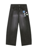 STAR + BADGE Wide Curved Jeans