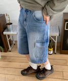 Reku Denim Washing Bermuda Cargo Pants