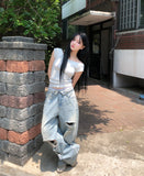 Bendy Slim Ribbed Two-Way Short Sleeve