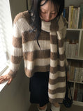 [Muffler Set] Basis Vintage Stripe Angora Knit