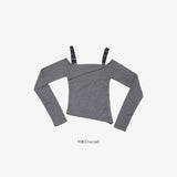 Gency Unbalanced Crop Off Shoulder