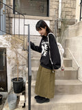 Nino banding cargo long skirt