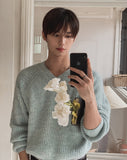 Claire V-neck Mohair Knit