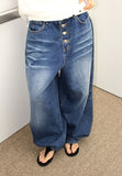 (unisex) 4-BUTTON BALLOON DENIM