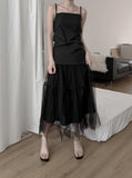 Rie Chiffon Layered Tulle Skirt