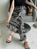 Chillin Bohemian Printed Banding Wide Cool Pants