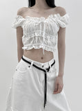 Lec frill cropped blouse