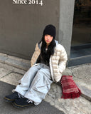 Leto Zipper Pocket Brushed Sweat Cargo Pants