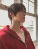 Ruby Damaged Sweat Hood Zip-Up