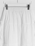 Hondas Nylon Ribbon Tiered Long Skirt