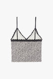 Fatale leopard cropped sleeveless top