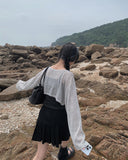 Vtan Strap Pleats Skirt